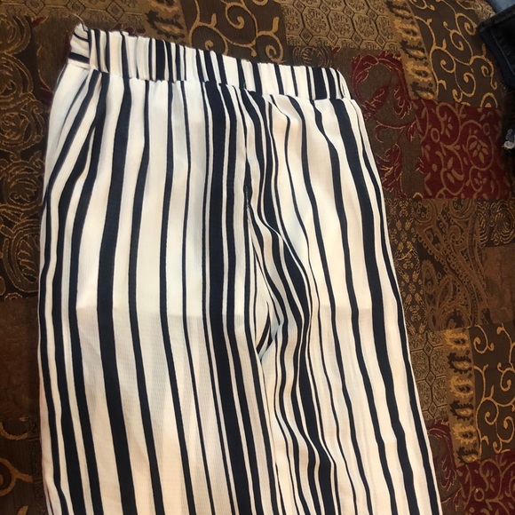 Pallazzo pant (striped) blue & white - Picture 2 of 3